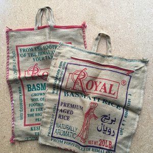 2 Rice Bag Totes